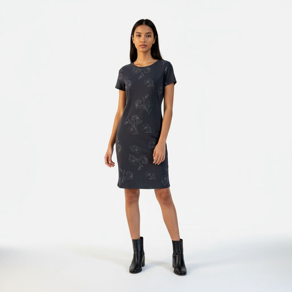 Old Navy Navy Floral Short Sleeve Mini Dress - Medium - New